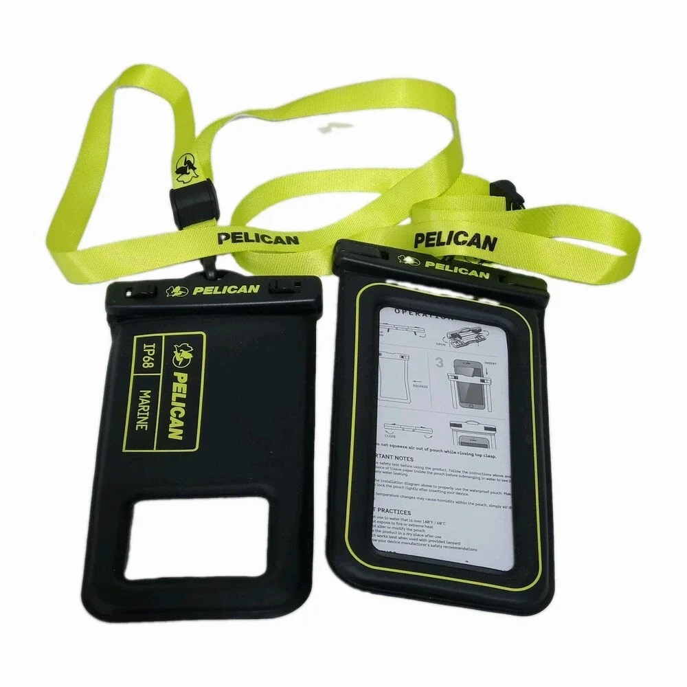 Pelican Marine Series IP68 Waterproof Floating Phone Pouch/Case Lot Of 2 One New